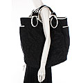 Steve Madden Modern Jumbo Sport Black/ White Tote