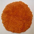 Premium Flokati Orange Rug (4' Round)