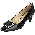 Yves Saint Laurent Patent Leather Kitten Heel Pumps