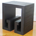 Asian Dark Mahogany Accent Table