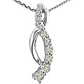 14k White Gold 1/4ct TDW Diamond Swirl Necklace (I-J, I2)