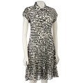 Eva Blue Women's Black/ Ivory Printed Dress