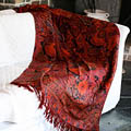 'Floral Splendor' Wool Throw (India)
