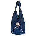 Cotton 'Blue Fantasy' Shoulder Bag (Thailand)