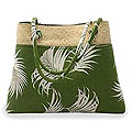 Cotton and Rattan 'Verdant Desire' Handbag (Thailand)