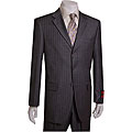 Mantoni Men's Grey Lavender Stripe Wool Suit