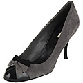 Miu Miu Women's Suede and Patent Leather Pump