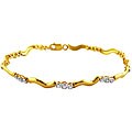 10k Yellow Gold 1/4ct TDW Diamond Bracelet (J-K, I2)