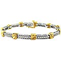 10k Two-tone Gold 1ct TDW Diamond Bracelet (J-K, I2)