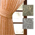 Angela Ribbon Embroidered Curtain Panel (56 in. x 120 in.)