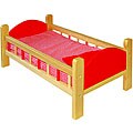 Wooden Doll Bed