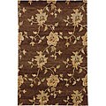 Hand-knotted Divchi Cocoa Brown Wool Rug (8' x 11')