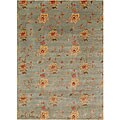 Hand-knotted Divchi Floral Wool Rug (8' x 11')