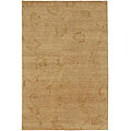 Hand-knotted Kenmore Dark Ivory Wool Rug (5'6 x 8'6)