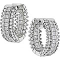 18k White Gold 1 3/4ct TDW Diamond Hoop Earrings ( G-H-I, SI )