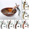 Tuscan Glass Vessel Sink and Waterfall Faucet