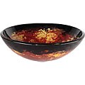 Fiery Glass Vessel Sink
