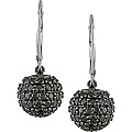 14k White Gold 3ct TDW Black Diamond Earrings
