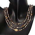 Multi-color Brown FW Pearl Endless Necklace