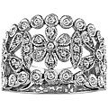 10k White Gold 5/8ct TDW Diamond Flower Ring (I-J, I2-I3)