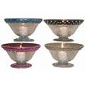 Crackle Glass Bowls with Jeweled Trim (Set of 4)