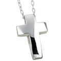 Sterling Silver 20-inch Contemporary Cross Necklace