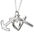 Sterling Silver Faith, Hope and Charity Necklace