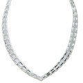 Sterling Silver 18-inch Shaped Riccio Necklace
