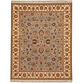 Hand-knotted Celeste Ice Blue Wool Rug (8' x 10')