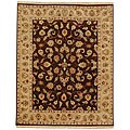 Hand-knotted Purity Brown Wool Rug (10' x 14')