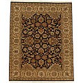 Hand-knotted Radiance Ebony Wool Rug (6' x 9')