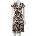 Glamour Women's Brown/ White Tie-back Dress