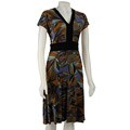 Glamour Women's V-neck Tie-back Dress