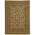 Hand-knotted Satyam Gold Wool Rug (4' x 6')