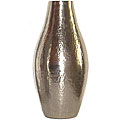 Hammered Brushed Silver Metal Vases (Set of 2)