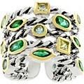 Two-tone Cable-style Designer-inspired Ring