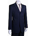 Giorgio Fiorelli Men's Navy Pinstripe 3-button Suit