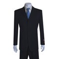 Giorgio Fiorelli Men's Black Pinstripe 3-button Suit