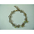 Silver Peridot and Aquamarine Bracelet (Dominican Republic)
