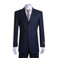 Giorgio Fiorelli Men's Navy Stripe 3-piece Suit