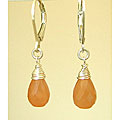 Silver Semi-precious Stone Drop Earrings (USA)