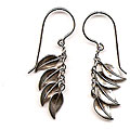 Sterling Silver Multiple Leaf Earrings (Dominican Republic)