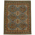 Hand-knotted Sangli Slate Blue Wool Rug (9' x 12')