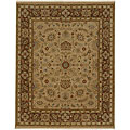 Hand-knotted Naman Peach Wool Rug (6' x 9')