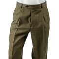Austin Reed Men's Olive Herringbone Trousers
