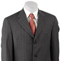 Tommy Hilfiger Men's Grey/ Rose Stripe Wool Suit
