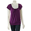 Eight Sixty Women's Boat Neck Flutter Sleeve Top