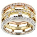 14k Tri-tone Gold 1ct TDW Diamond Fashion Ring (H-I, I2-I3)