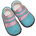 Papush Pink and Teal Leather Walking Shoes