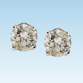 14k White Gold 1ct TDW Diamond Studs (I-J, I2-I3)